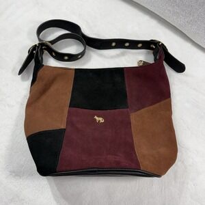 PATCHWORK Emma Fox Suede Leather Handbag Purse Crossbody Hippy Boho NWOT